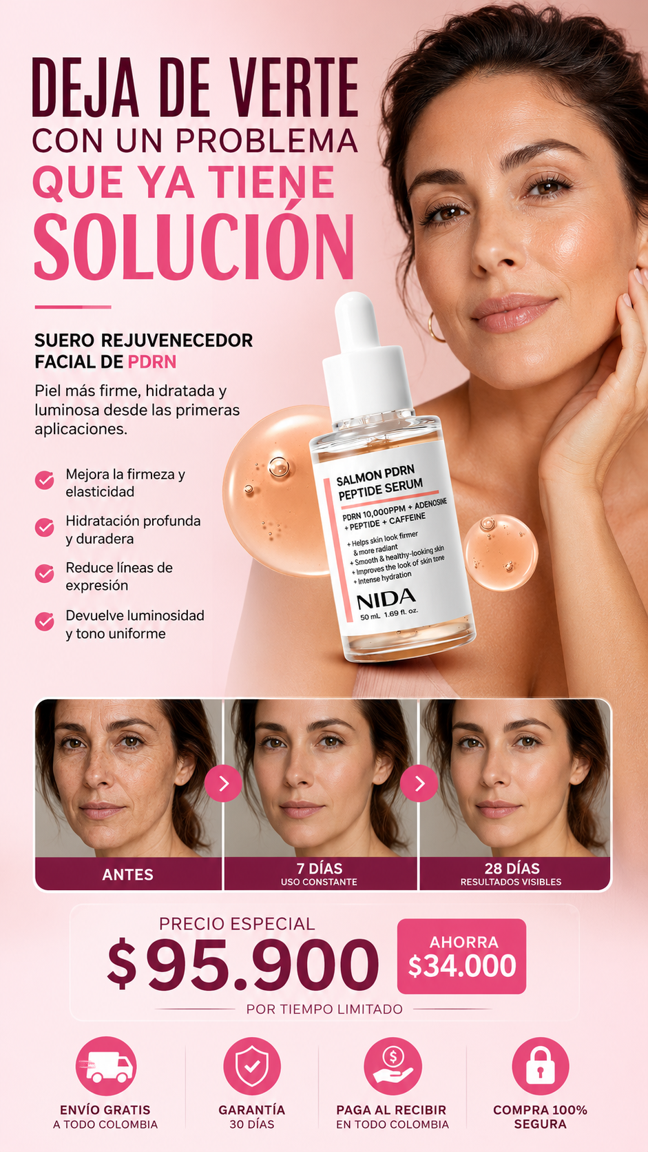 Suero Rejuvenecedor Facial de PDRN
